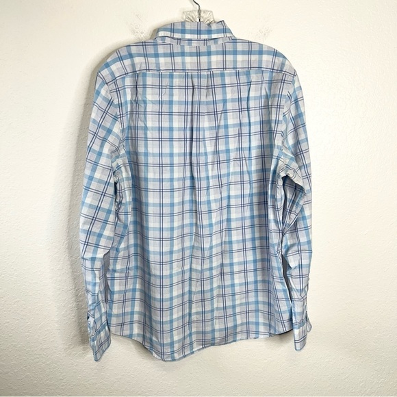 Vineyard Vines Shirt Mens Large Plaid Slim Fit Tucker Blue Button Up Long Sleeve - Picture 8 of 8